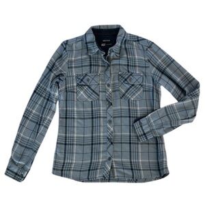 Marmot women's flannel shirt size small blue gray